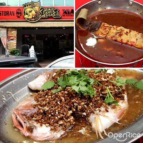 puchong, bandar puteri, muar, steamed fish, fish head hot pot