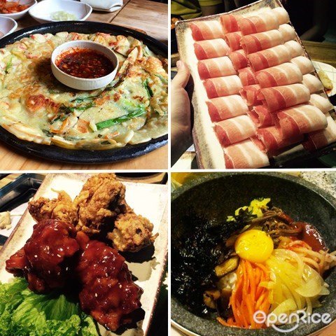 Klang Valley, Damansara Perdana, Bibimbab, 牛肉肋骨, Squid & Pork Bulgogi, Grilled Sliced Pork, 炸鸡,  韩式煎饼 