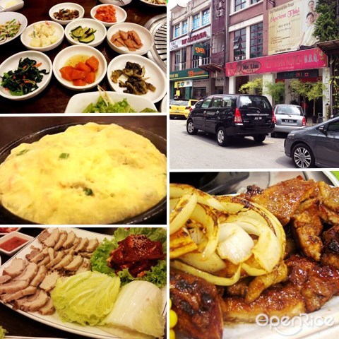 Klang Valley, Sri Hartamas, BBQ chicken, BBQ pork bellies, steamed egg, banchan, side dishes
