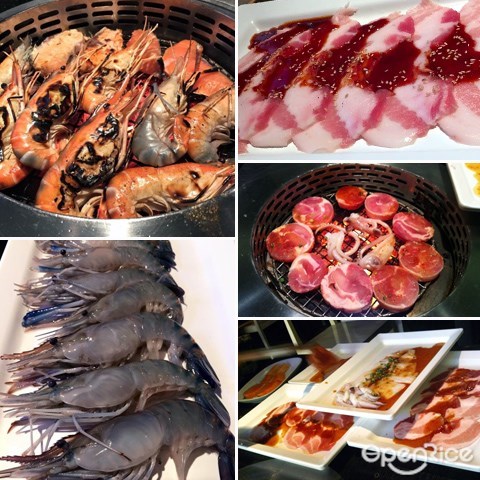 king kong yakiniku, bbq, seafood, bangkok, thailand, big head shrimps, prawns, buffet, all you can eat, 烧烤, 海鲜, 大头虾, 自助餐, 泰国, 曼谷