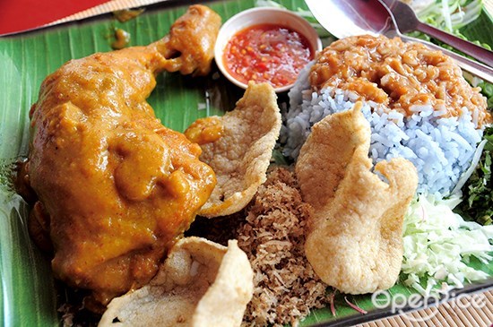 Nasi Kerabu, Ayam Percik, malay food