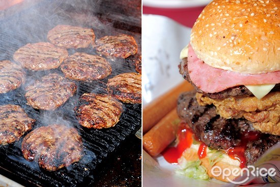 burger bakar, malay food