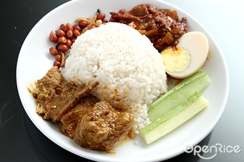 aman suria, pork sambal, pork rendang, nasi lemak