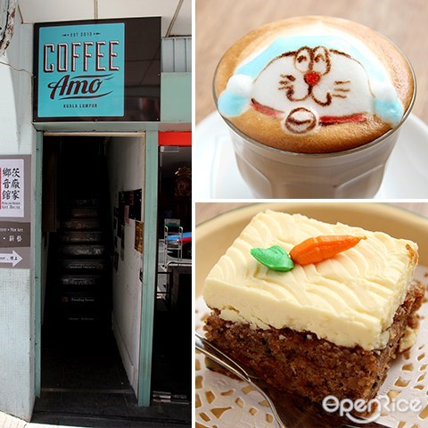 coffee amo, 咖啡厅, 3d拉花, 茨厂街, 唐人街, 吉隆坡