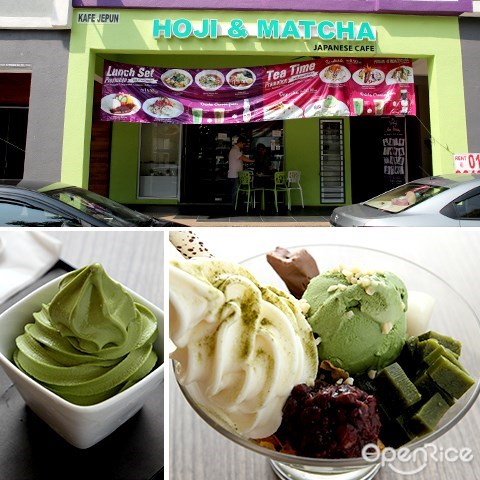 hoji & matcha, green tea, dessert, ice cream, sri petaling
