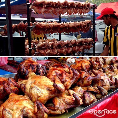 ramadhan bazaar, shah alam, ayam golek, 烤鸡