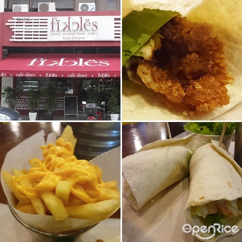 Fikcles, TTDI, Cafe, Pasta, Salted Egg Squid Wrap