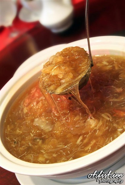 Shark fin soup, love the dried scallops.