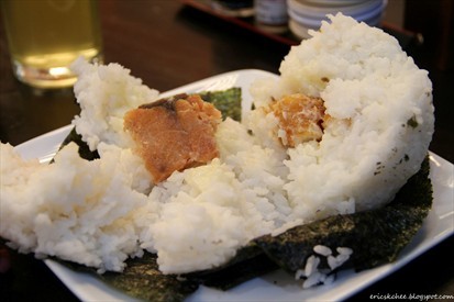 Fried Salmon + Chicken Floss +Fried Prawn