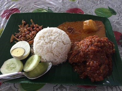 Surprisingly good rice set from a noodle stall.